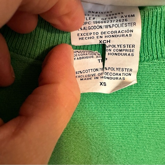 Champion Women's‎ Vintage 80s Reverse Weave Sweatshirt XS Kelly Green - Picture 4 of 7